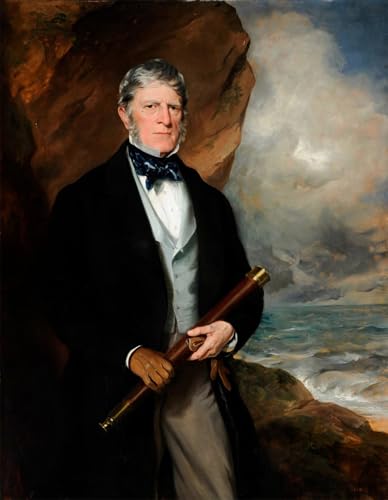 Peinture pour la decoration de la chambre a coucher portrait amiral Henry Meynell toile 60x90cm
