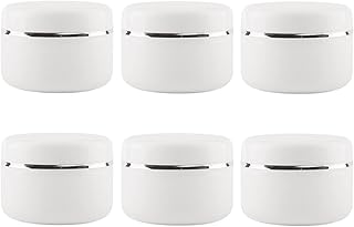 VASANA Paquete de 6 tarros de plástico blanco...