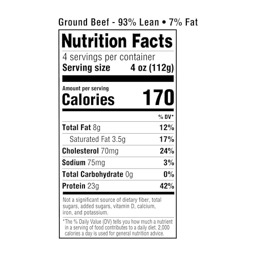 Amazon Grocery, 100% Pure Ground Beef, 93% Lean / 7% Fat, 1 Lb - Image 4