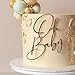 Hsybdnsk Oh Baby Cake Topper, Golden Acrylic Babyshower Party Cake Decoration, Baby Baptism or Gender Reveal Party Cake Decoration