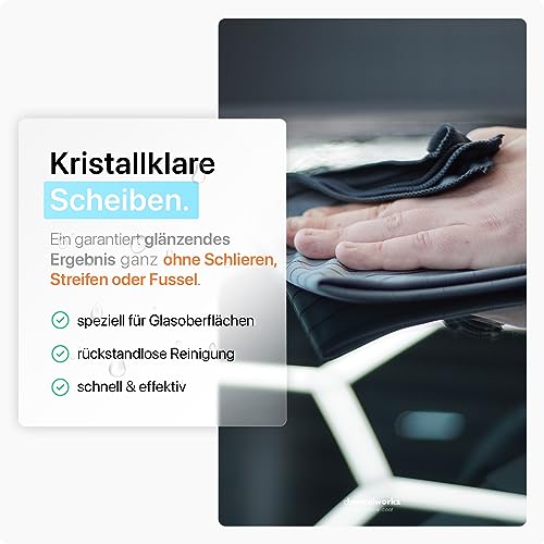 Chemicalworkz® Premium Carbontücher (5er Set) - Fenstertücher für kristallklare Autoscheiben ohne Streifen & Schlieren - Carbon Mikrofasertücher Auto Glastuch & Fensterputztücher - 360GSM, 40x40cm