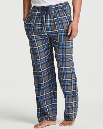 Real Essentials 3 Pack Mens Big & Tall King Size Pajama Pants Cotton Soft Pajamas Men Flannel Bottoms Fleece Buffalo Plaid Pj Lounge Pants Sleepwear Pijamas Hombres Woven - Set 5, 4x Tall2