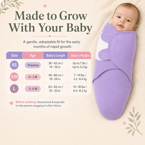 Image of Swaddle Blanket Boy Girl, 4 Pack Small-Medium Size Newborn Swaddles 0-3 Month, Infant Adjustable Swaddling Sleep Sack