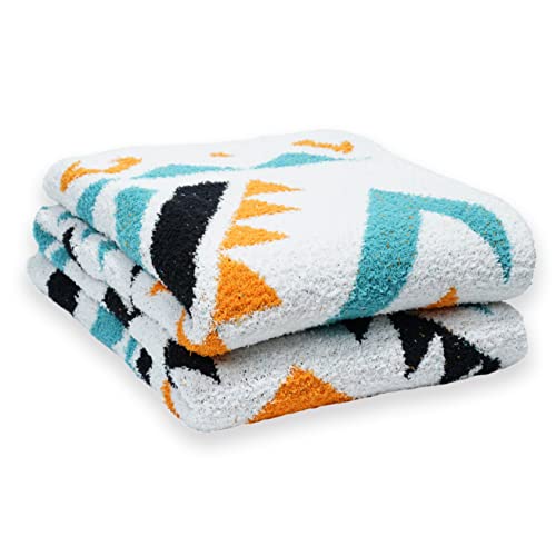 Super Soft Aztec Throw Blanket Native American Blanket Southwestern Boho Decor Reversible Mexican Blankets And Throws For Couch Bed Chair Livingroom Outdoor Beach, 51"X63" #TOP2
