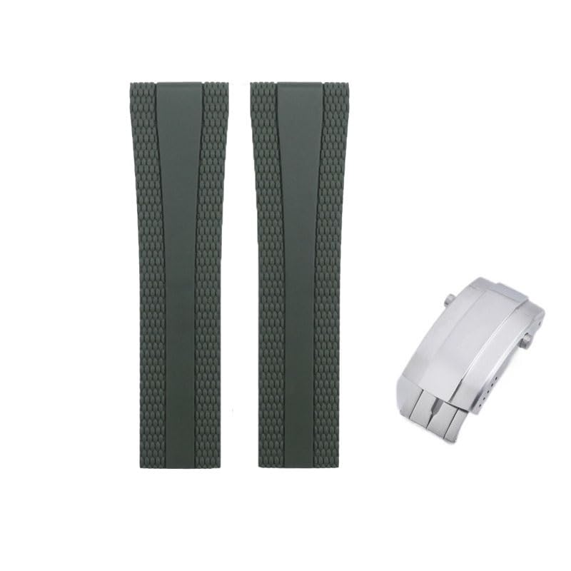 Bracelet montre caoutchouc Breitling Avenger Superocean Challenger vert étanche robuste