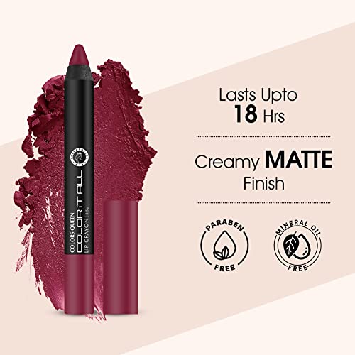 Image of Colors Queen Color It All Long Lasting Crayon Lipstick For Women | Pack of 3 & Get 1 Free | Up to 18 Hours Stay | Matte Finish | Water, Smudge Proof (Dynamite Berry, Rouge, Pink Up & Blood Red,3.5g)