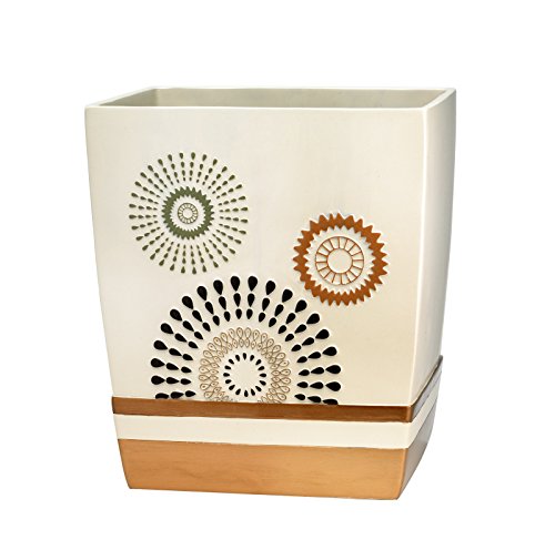 Popular Bath Waste Basket, Suzanni Collection, Gold