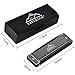EastRock Blues Harmonica Mouth Organ 10 Hole C Key with Case, Diatonic Harmonica for Professional Player, Beginner, Students gifts, Adult, Friends, Gift Black
