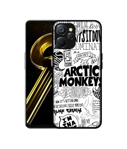 Casotec Arctic Monkeys Pattern Design Premium 2D Printed Metal Back Case Cover for Realme 9i 5G - Image 2