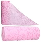 AmaCasa - Camino de Mesa (Impermeable, Efecto Loto, 23 cm, 20 m) Rosa decoración para Fiestas y Otras Celebraciones. Reutilizable. Sin dobleces.