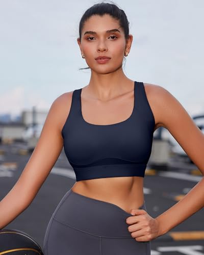 Image of RUNNING GIRL Adjustable Straps High Impact Sports Bra for Women,High Support Workout Sports Bras with Sewn in Pads