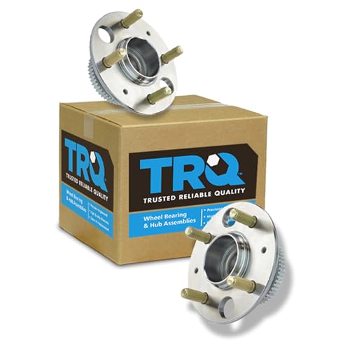 Image of TRQ Rear Wheel Bearing and Hub Assembly Set 2 Piece Compatible with 1992-1998 Acura Integra GS-R 1994-1998 Integra LS 1990-1993 GS 1994-1995 Honda Civic 4 Wheel ABS Brakes