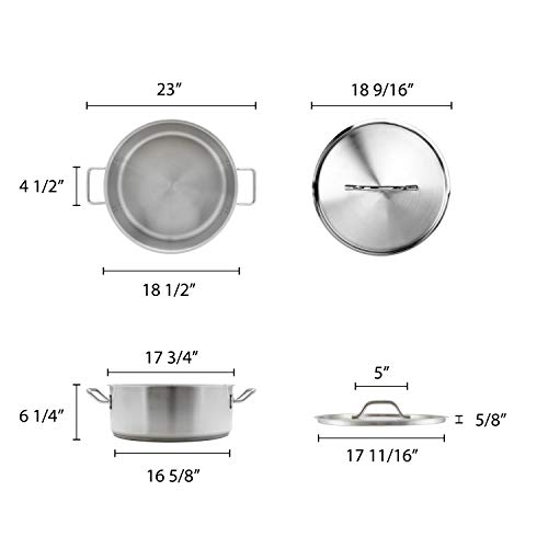 Thunder Group Aço inoxidável, 24,5 litros