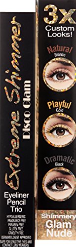 Physicians Formula Strips Custom Eye Enhancing Extreme Shimmer Pencil Plus Smudger Trio Disco Glam, Nude, 0.06 Ounce #TOP5