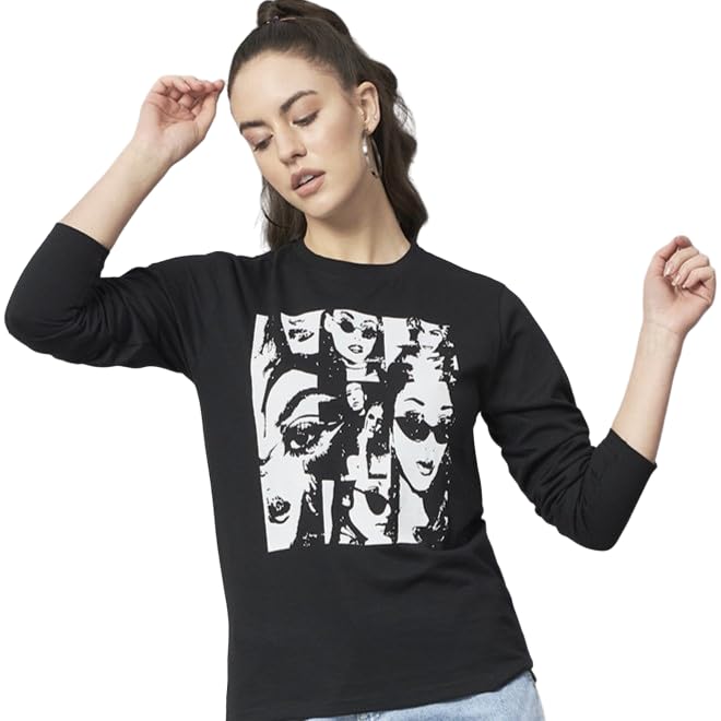 Womens Cotton Full Sleeve T-Shirt.