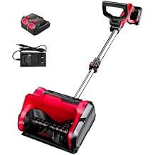 Electric Snow Shovel Cordless, 20v 4ah Battery Powered Snow Thrower, 32cm Clearing Path, 8m Throwing Distance, Hand Held Snow Blower with Battery and Charger,B