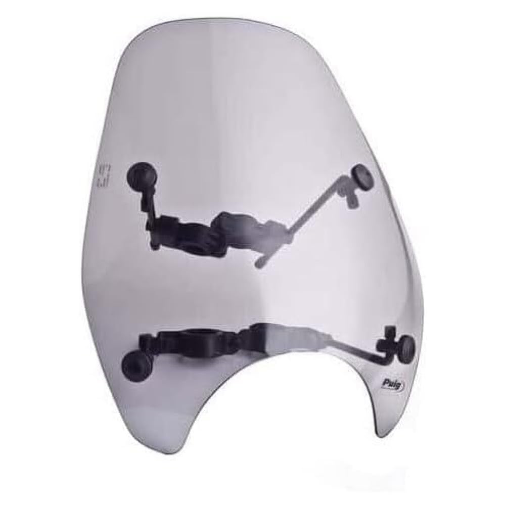 Puig 0840H Carenabrises altos para faros redondos para moto que mejora la protección aerodinámica reduciendo la presión del viento y aumentando el confort en ruta, Ahumado