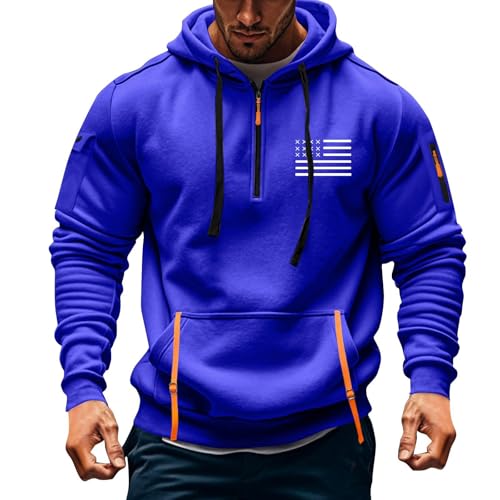 Oversized Hoodie Men Quarter Zip Long Sleeve Pullover Sweatshirts With Hood Fashion Drawstring Comfy Work Shirts2
