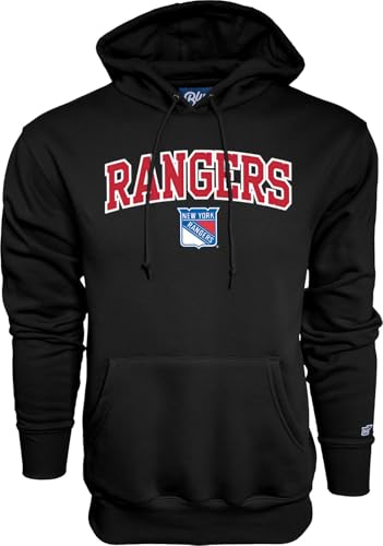 Blue 84 New York Rangers NHL Officially Licensed Hooded Sweatshirt Arch Over, X-Large Team Color