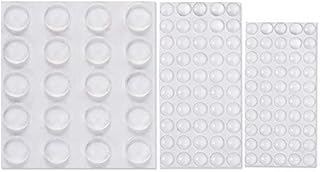 Clear Rubber Feet Bumper Pads, 120 Pcs Self Adhesive Cabinet Door Coasters Bumpers Buffer Pads, Small Silicone Non Slip Noise Dampening Rubber Stops for Furniture Drawers Wall Protectors (3 Sizes)