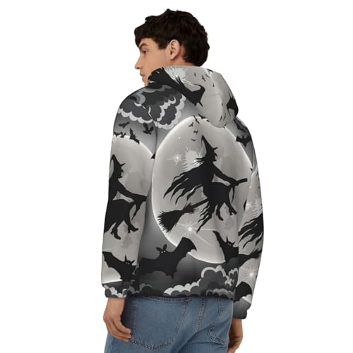 Sweat à capuche sorcière homme pull doux isolant contre le froid d'hiver - 5
