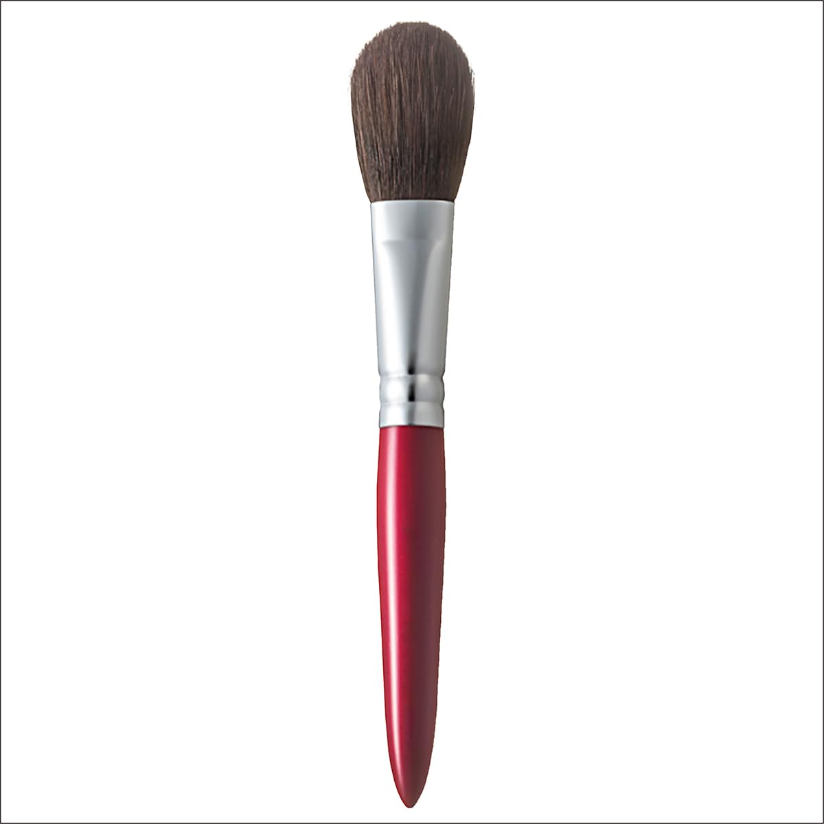 Hogundo Kumano Cheek Brush, Made in Japan, Handmade, Face Brush, Makeup Brush, Cosmetic Brush, Round Flat, Durable, Easy Care (Cheek Brush)