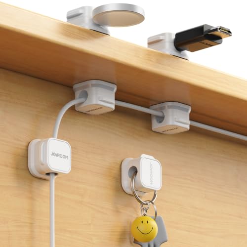 JOYROOM 6 Pack Magnetic Cable Clips, Cord Organizer Adhesive Wire Holder