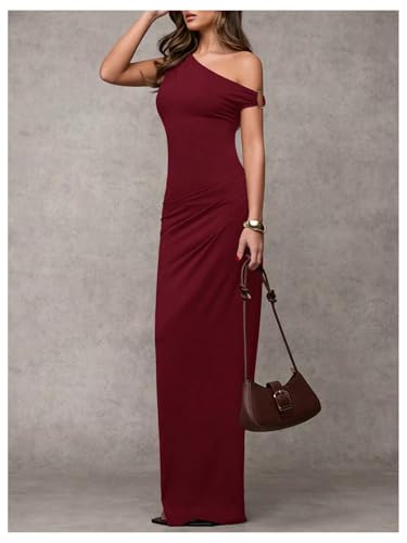Image of Milumia Women's Off The Shoulder Bodycon Maxi Dresses Sleeveless Cocktail Party Evening Dress
