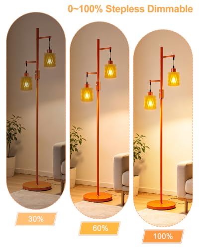 Image of Lightdot Globe Floor Lamp with LED Bulbs Included, Dimmable Floor Lamps,Unique Modern Standing Tall Lamp for Bedroom Living Room /Sofa Beside /Corner Decor-Gold