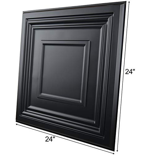Image of Art3d 24 inch x 24 inch (Pack Of 12) Wall Panel Modern, Black