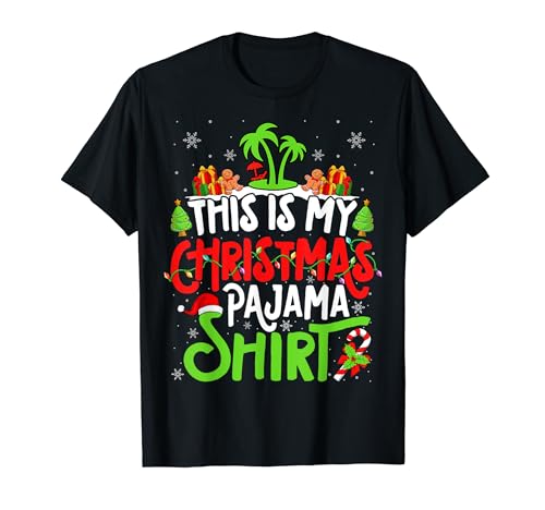 Vacation Christmas Pajama Shirt Xmas Party Camiseta