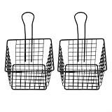 Eisen für Pommes Frites Korb mit Griff zum Servieren von gebratenen Speisen, Snacks, Eis, Hühnerflügel, Restaurant, Bar, Essen im Freien, rostfreies Geschirr