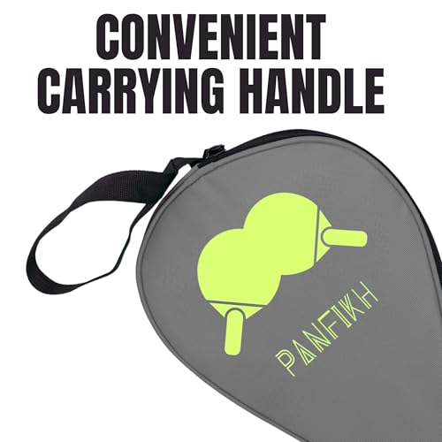 Image of Table Tennis Racket Bag with Zipper Closure, Waterproof Ping Pong Paddle Case Lightweight Racket Cover with Carrying Loop Handle, Durable Multi-Use Table Tennis Paddle Carry Bag - Grey