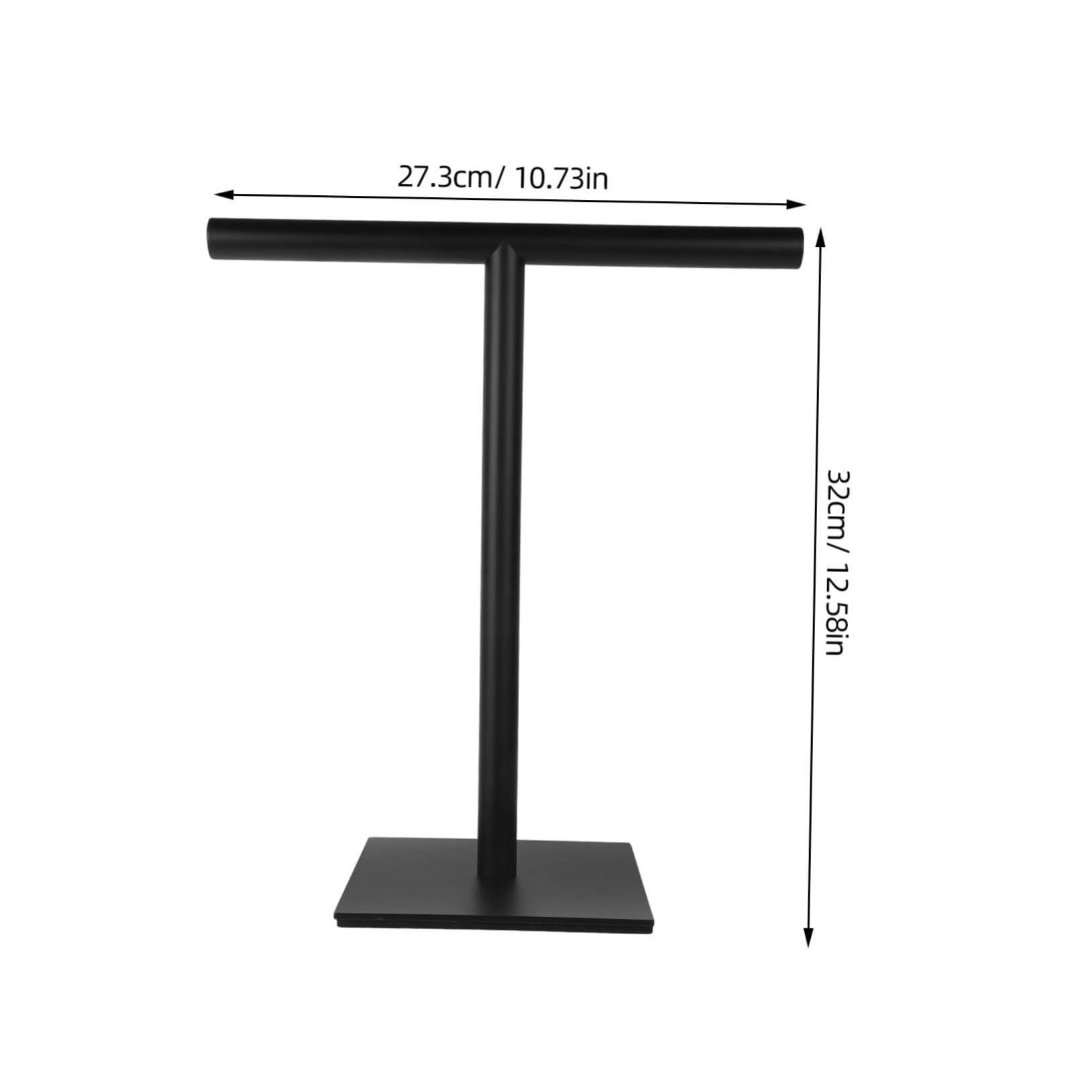 Supporto Asciugamani Verticale in Acciaio Inox Nero, Base Piatta