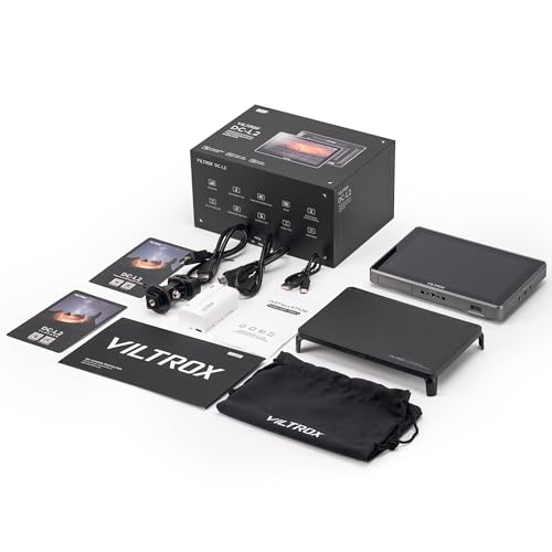 VILTROX SDI 7 Inch Camera Field Monitor, Touchcreen Video External Monitor Kit with Battery, 4K HDMI Input/Output On Camera Monitor(DC-L2)