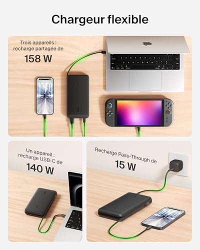 Batterie externe Belkin BOOSTCHARGE 25000 mAh avec écran et charge rapide - vue 5