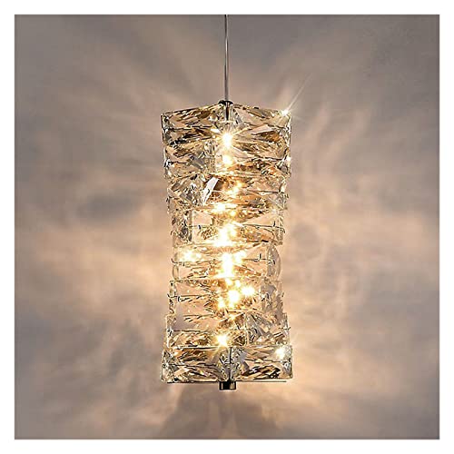 Lustre cristal monotête blanc light 46 cm pour décoration de chambre