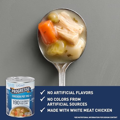 Image of Progresso Light, Chicken Pot Pie Style Canned Soup, 18.5 oz (Pack of 12)