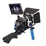 Yimidear Universal-Profi DSLR Video Film Kit Combination Gruppe Shoulder Support Berg Rig + Follow Focus Finder + Matte Box + High Quality 1080P 7 