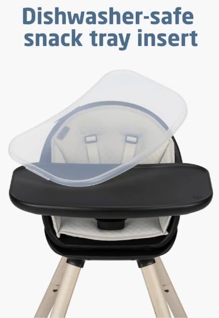 Image of Maxi-Cosi Moa 8-in-1 High Chairs for Babies and Toddlers, Machine Washable Infant High Chair, Compact, Convertible High Chair Lightweight Design, Onyx Sand