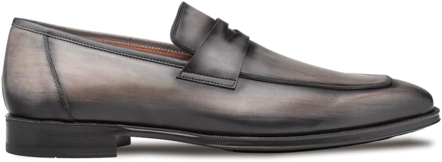 Mezlan Men's Avenue Penny Loafers – Hand-Burnished Calfskin, Rubber Sole, Memory Foam Insole – Handmade in Spain