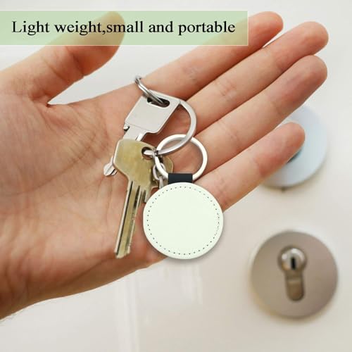 Image of 12 Pcs Sublimation Blank Keychains,PU Leather White Keychains Ornament Pendants for Man Women Crafts Heat Transfer
