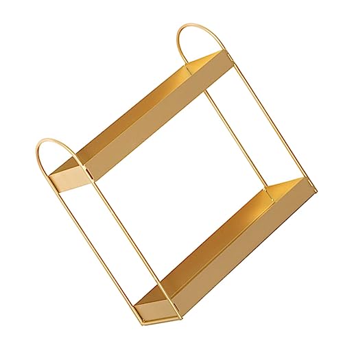 VINTORKY シーゴールドツー収納ラック ヴァニティドレッサー用二段収納棚 コスメ香水整理 省スペース モダン装飾 女性向けバスルームデスクトップオーガナイザー