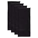 DII Basic Terry Collection Waffle Dishtowel Set, 15x26, Solid Black, 4 Piece