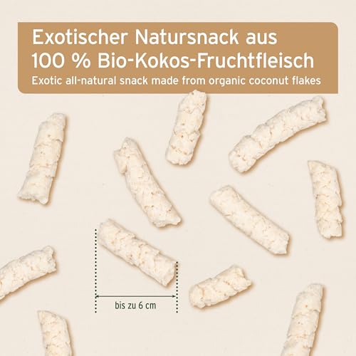 AniForte Bio Kokos-Sticks Hundesnack 500g - Zahnpflege Snack für Hunde & Pferde, kaltgepresst, 100% Kokos Hundeleckerlie, natürliche Belohnung aus Kokosraspeln, ohne Zusätze