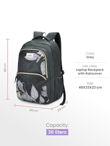 Image of Genie 19 inch Laptop Backpack for Women & Girls | Spacious Office, College & Travel Bag | Water Resistant, Multi-Compartment with Padded Laptop Sleeve
