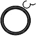 Hinged Seamless WildKlass Septum Clicker Ring 14g 16g 316L Surgical Steel (16g 10mm Black)