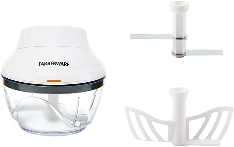 Farberware 5160266 Professional Compact Food Chopper with Beater Attachment, White