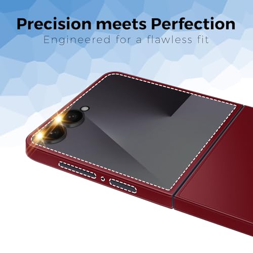 2 Pack of Phone Skins for Samsung Galaxy Z Flip 7 - Solid Burgundy| Protective Vinyl Covers | Matte Finish | Made in The USA by MightySkins by Vision Signs & Graphics - Used condition - Image 3