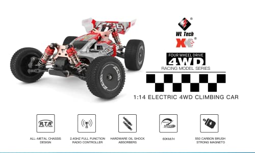 WLTOYS 144001 60KM/H 1:14 2.4Ghz Racing Remote Control Car 4WD Alloy Metal Drift Car - Image 3